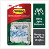 A Picture of product MMM-17017CLRAW Command™ All Weather Hooks and Strips Small, Plastic, Clear, 16 Clips 20 Strips/Pack