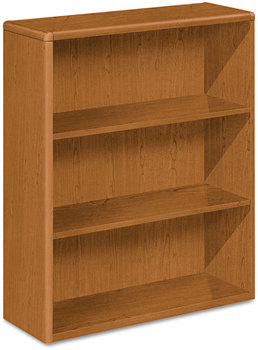 HON® 10700 Series™ Wood Bookcases Bookcase, Three-Shelf, 36w x 13.13d 43.38h, Bourbon Cherry