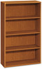 A Picture of product HON-10754HH HON® 10700 Series™ Wood Bookcases Bookcase, Four-Shelf, 36w x 13.13d 57.13h, Bourbon Cherry