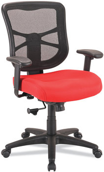Alera® Elusion™ Series Mesh Mid-Back Swivel/Tilt Chair Supports Up to 275 lb, 17.9" 21.8" Seat Height, Red