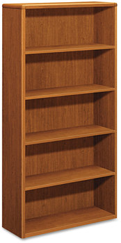 HON® 10700 Series™ Wood Bookcases Bookcase, Five-Shelf, 36w x 13.13d 71h, Bourbon Cherry