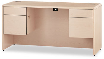 HON® 10700 Series™ Kneespace Credenza with Three-Quarter Height Pedestals 3/4 60w x 24d 29.5h, Natural Maple