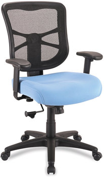 Alera® Elusion™ Series Mesh Mid-Back Swivel/Tilt Chair Supports Up to 275 lb, 17.9" 21.8" Seat Height, Light Blue