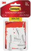 A Picture of product MMM-17065VPES Command™ General Purpose Hooks Wire Medium, Metal, White, 2 lb Capacity, 7 and 8 Strips/Pack