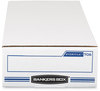 A Picture of product FEL-00706 Bankers Box® STOR/FILE™ Check Boxes 9.25" x 25" 4.13", White/Blue, 12/Carton