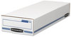 A Picture of product FEL-00706 Bankers Box® STOR/FILE™ Check Boxes 9.25" x 25" 4.13", White/Blue, 12/Carton