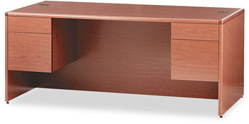 HON® 10700 Series™ Double Pedestal Desk with Three-Quarter Height Pedestals 72" x 36" 29.5", Bourbon Cherry