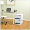 A Picture of product FEL-00722 Bankers Box® STOR/DRAWER® Basic Space-Savings Storage Drawers Legal Files, 16.75 x 19.5 11.5, White/Blue
