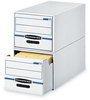A Picture of product FEL-00722 Bankers Box® STOR/DRAWER® Basic Space-Savings Storage Drawers Legal Files, 16.75 x 19.5 11.5, White/Blue