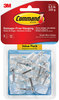 A Picture of product MMM-17067CLRVP Command™ Clear Hooks and Strips Small, Plastic/Metal, 0.5 lb, 9 12 Strips/Pack