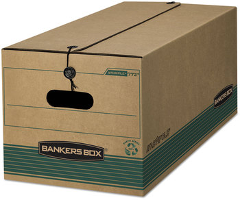 Bankers Box® STOR/FILE™ Medium-Duty Strength Storage Boxes Letter Files, 12.25" x 24" 10.75", Kraft/Green, 12/Carton