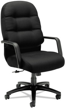 HON® Pillow-Soft® 2090 Series Executive High-Back Swivel/Tilt Chair Supports Up to 300 lb, 17" 21" Seat Height, Black