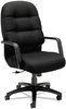 A Picture of product HON-2091CU10T HON® Pillow-Soft® 2090 Series Executive High-Back Swivel/Tilt Chair Supports Up to 300 lb, 17" 21" Seat Height, Black