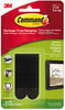 A Picture of product MMM-17201BLK Command™ Picture Hanging Strips Removable, Holds Up to 3 lbs per Pair, 0.75 x 2.75, Black, 4 Pairs/Pack