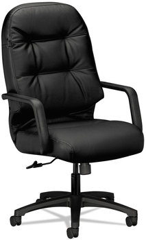 HON® Pillow-Soft® 2090 Series Executive High-Back Swivel/Tilt Chair Supports Up to 300 lb, 16.75" 21.25" Seat Height, Black