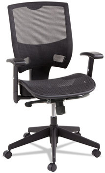 Alera® Epoch Series Suspension Mesh Multifunction Chair Supports Up to 275 lb, 16.25" 21.06" Seat Height, Black