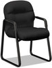 A Picture of product HON-2093CU10T HON® Pillow-Soft® 2090 Series Guest Arm Chair Fabric Upholstery, 23.25" x 28" 36", Black Seat, Back, Base