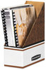 A Picture of product FEL-07223 Bankers Box® Magazine File Corrugated Cardboard 4 x 9 11.5, Wood Grain, 12/Carton