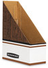 A Picture of product FEL-07224 Bankers Box® Magazine File Corrugated Cardboard 4 x 11 12.25, Wood Grain, 12/Carton