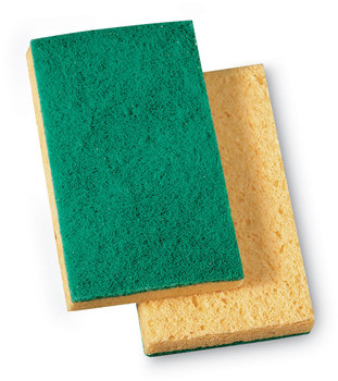 3M™ Niagara™ Medium Duty Scrubbing Sponge 74N 3.6 x 6, 1" Thick, Yellow/Green, 20/Carton