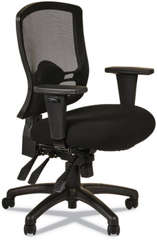 Alera® Etros Series Mid-Back Multifunction with Seat Slide Chair Supports Up to 275 lb, 17.83" 21.45" Height, Black