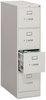 A Picture of product HON-314PQ HON® 310 Series Vertical File 4 Letter-Size Drawers, Light Gray, 15" x 26.5" 52"