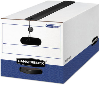 Bankers Box® LIBERTY® Plus Heavy-Duty Strength Storage Boxes Letter Files, 12.25" x 24.13" 10.75", White/Blue, 12/Carton