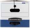 A Picture of product FEL-12112 Bankers Box® LIBERTY® Plus Heavy-Duty Strength Storage Boxes Legal Files, 15.25" x 24.13" 10.75", White/Blue, 12/Carton