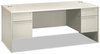 A Picture of product HON-38180B9Q HON® 38000 Series™ Double Pedestal Desk 72" x 36" 30", Light Gray/Silver