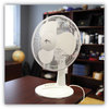 A Picture of product ALE-FAN122W Alera® 12" 3-Speed Oscillating Desk Fan Plastic, White