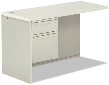 HON® 38000 Series™ Return Pedestal Box/File, 26.38w x 50.38d 31.38h, Left, Silver/Light Gray