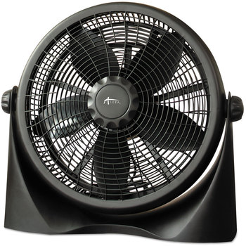 Alera® 16" Super-Circulation 3-Speed Tilt Fan Plastic, Black