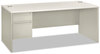 A Picture of product HON-38294LB9Q HON® 38000 Series™ Single Pedestal Desk Left 72" x 36" 30", Light Gray/Silver