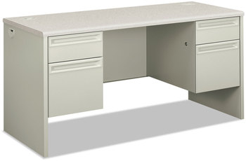 HON® 38000 Series™ Kneespace Credenza 60w x 24d 29.5h, Silver Mesh/Light Gray