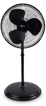 Alera® 16" 3-Speed Oscillating Pedestal Fan Stand Metal, Plastic, Black