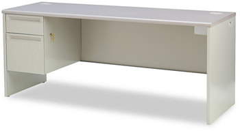 HON® 38000 Series™ Single Pedestal Credenza Left 72w x 24d 29.5h, Gray