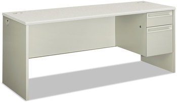 HON® 38000 Series™ Single Pedestal Credenza Right, 72w x 24d 29.5h, Silver/Gray