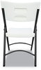 A Picture of product ALE-FR9302 Alera® Premium Molded Resin Folding Chair Supports Up to 250 lb, 17.52" Seat Height, White Back, Dark Gray Base