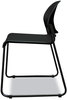 A Picture of product HON-4031ONT HON® GuestStacker® High Density Chairs Supports Up to 300 lb, 17.5" Seat Height, Onyx Back, Black Base, 4/Carton