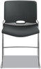 A Picture of product HON-4041LA HON® Olson Stacker® High Density Chair Supports Up to 300 lb, 17.75" Seat Height, Lava Back, Chrome Base, 4/Carton