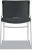A Picture of product HON-4041LA HON® Olson Stacker® High Density Chair Supports Up to 300 lb, 17.75" Seat Height, Lava Back, Chrome Base, 4/Carton