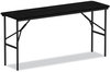 A Picture of product ALE-FT726018BK Alera® Rectangular Wood Folding Table 59.88w x 17.75d 29.13h, Black