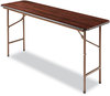 A Picture of product ALE-FT726018MY Alera® Rectangular Wood Folding Table 59.88w x 17.75d 29.13h, Mahogany