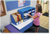 A Picture of product FEL-3380701 Bankers Box® Classroom Cubby Literature Sorter, 9 Compartments, 28.25 x 13 16, Blue