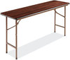 A Picture of product ALE-FT726018MY Alera® Rectangular Wood Folding Table 59.88w x 17.75d 29.13h, Mahogany