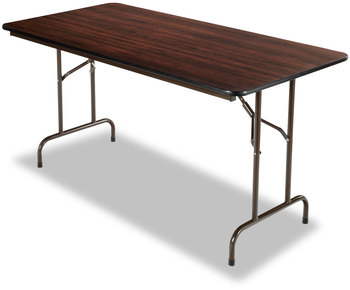 Alera® Rectangular Wood Folding Table 59.88w x 29.88d 29.13h, Mahogany