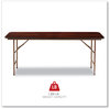 A Picture of product ALE-FT727218MY Alera® Rectangular Wood Folding Table 71.88w x 17.75d 29.13h, Mahogany