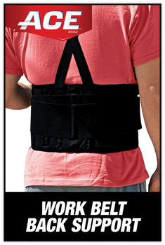 ACE™ Work Belt with Removable Suspenders One Size Fits All, Up to 48" Waist Black