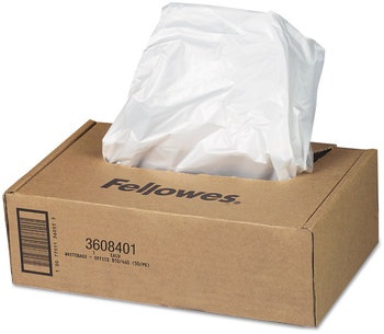 Fellowes® Shredder Waste Bags 16 to 20 gal Capacity, 50/Carton
