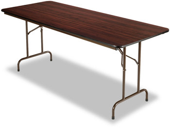 Alera® Rectangular Wood Folding Table 71.88w x 29.88d 29.13h, Mahogany